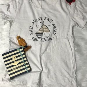 Jcrew factory sail tee shirt large l